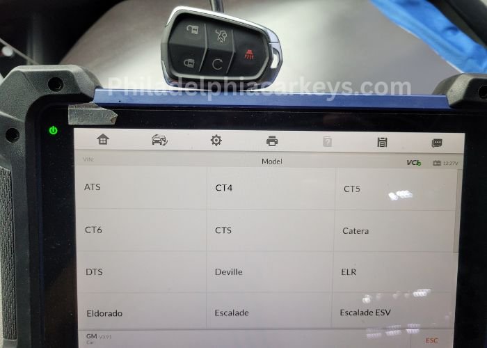 2014 Cadillac CTS push-to-start smart key programming in Yeadon PA 19150